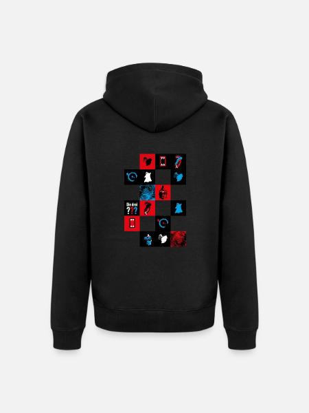 Die Drei ??? Cooles Kacheldesign - Unisex Premium Bio Zip Hoodie - Schwarz