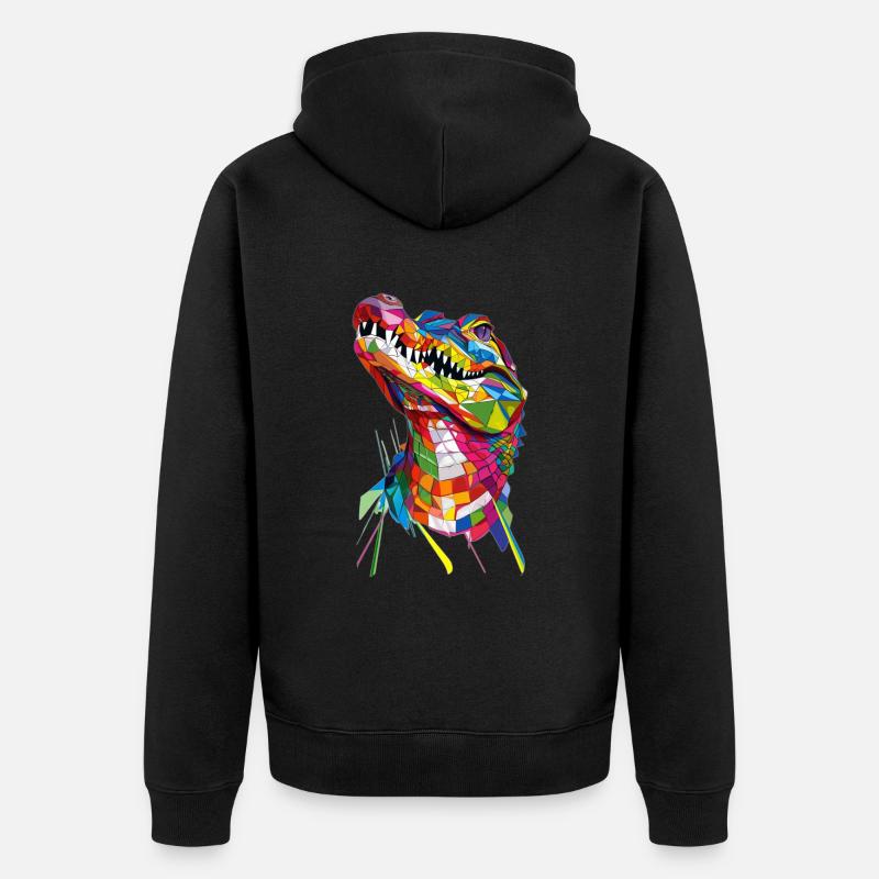 Crocodile - Veste à capuche bio Premium Unisexe - noir
