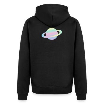 Planet Clipart - Veste à capuche bio Premium Unisexe - noir - Dos - Nico (187cm)