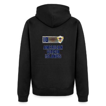 Équipe de football des îles Vierges américaines - Veste à capuche bio Premium Unisexe - noir - Dos - Nico (187cm)