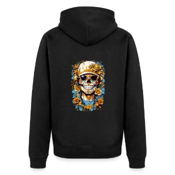 Crâne de sucre - Veste à capuche bio Premium Unisexe - noir - Dos - Nico (187cm)