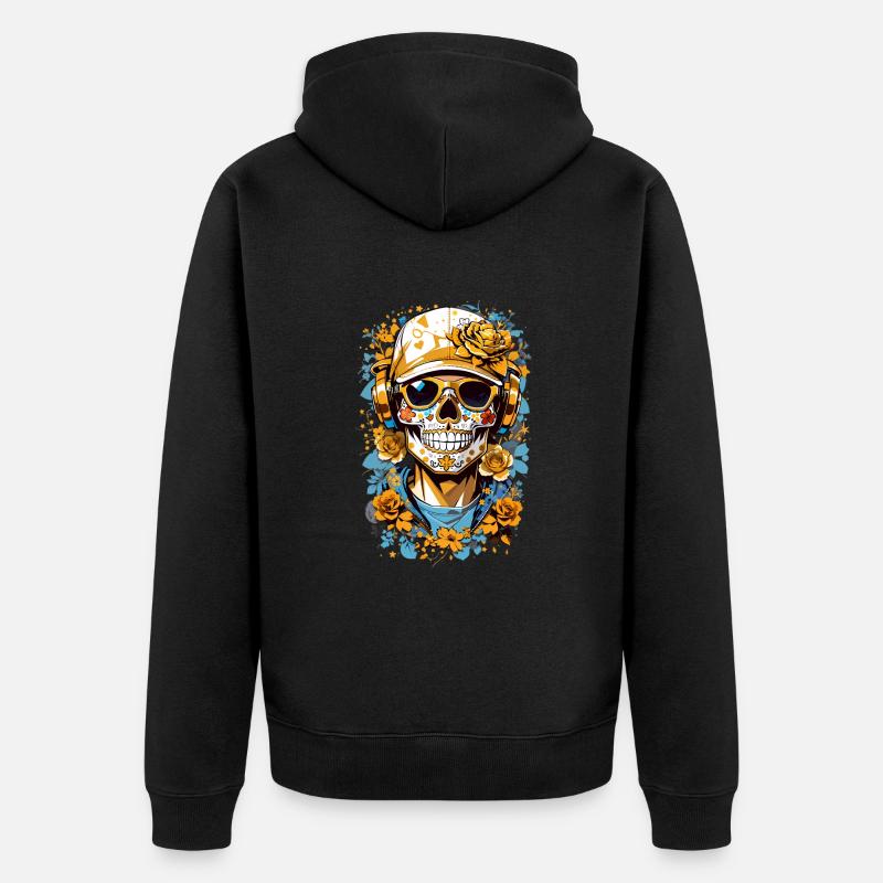 Crâne de sucre - Veste à capuche bio Premium Unisexe - noir