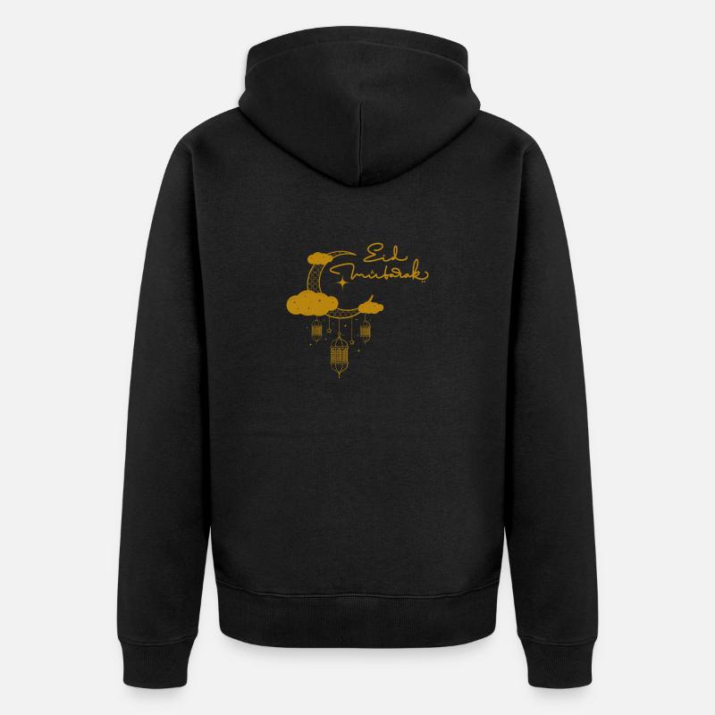 Aïd Moubarak / Ramadan / Islam - Veste à capuche bio Premium Unisexe - noir