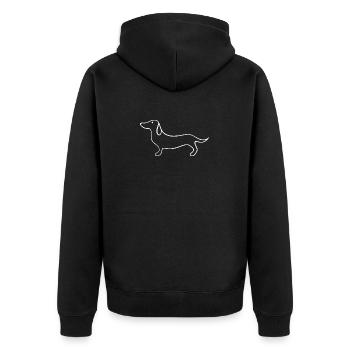 Teckel - Veste à capuche bio Premium Unisexe - noir - Dos - Nico (187cm)