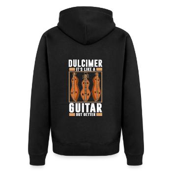 Dulcimer Instrument - Veste à capuche bio Premium Unisexe - noir - Dos - Nico (187cm)