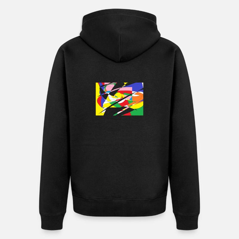 Muster - Unisex Premium Bio Zip Hoodie - Schwarz