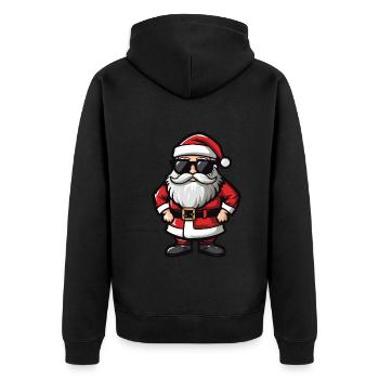 Santa Claus Comic Santa - Unisex Premium Organic Zip Hoodie - black - Back - Nico (187cm)