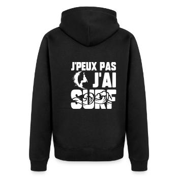 J’peux pas j’ai surf - Veste à capuche bio Premium Unisexe - noir - Dos - Nico (187cm)