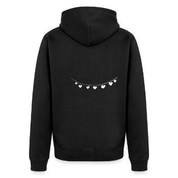 ligne de chaîne cardiaque AVC coeur - Veste à capuche bio Premium Unisexe - noir - Dos - Nico (187cm)