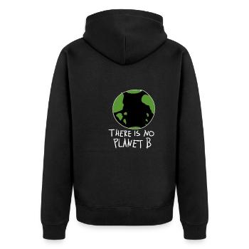 protection du climat changement climatique planète terre b - Veste à capuche bio Premium Unisexe - noir - Dos - Nico (187cm)