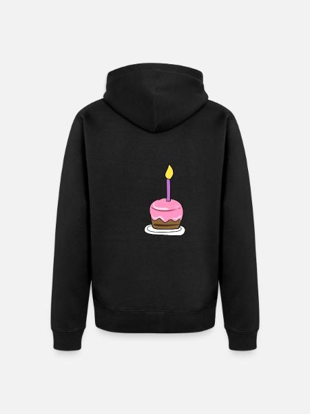 tårta tårta ljus födelsedag - Ekologisk premiumluvjack unisex - svart