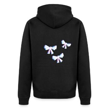 symbole de boucle motif de mouche scintille trois - Veste à capuche bio Premium Unisexe - noir - Dos - Nico (187cm)