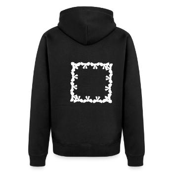 frame square square grinding - Unisex Premium Organic Zip Hoodie - black - Back - Nico (187cm)