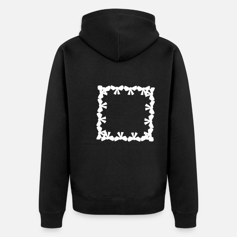 frame square square grinding - Unisex Premium Organic Zip Hoodie - black