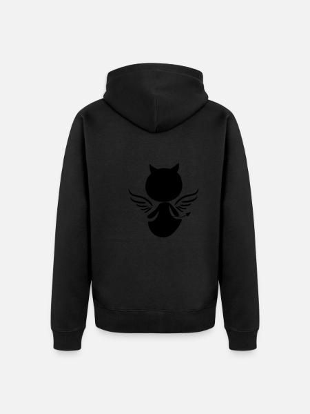 Devil Symbol Man Wings - Unisex Premium Organic Zip Hoodie - black