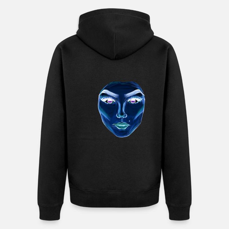 Symbole de visage humain - Veste à capuche bio Premium Unisexe - noir