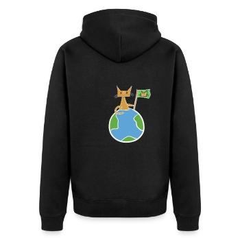 sauver le symbole de la planète Terre - Veste à capuche bio Premium Unisexe - noir - Dos - Nico (187cm)