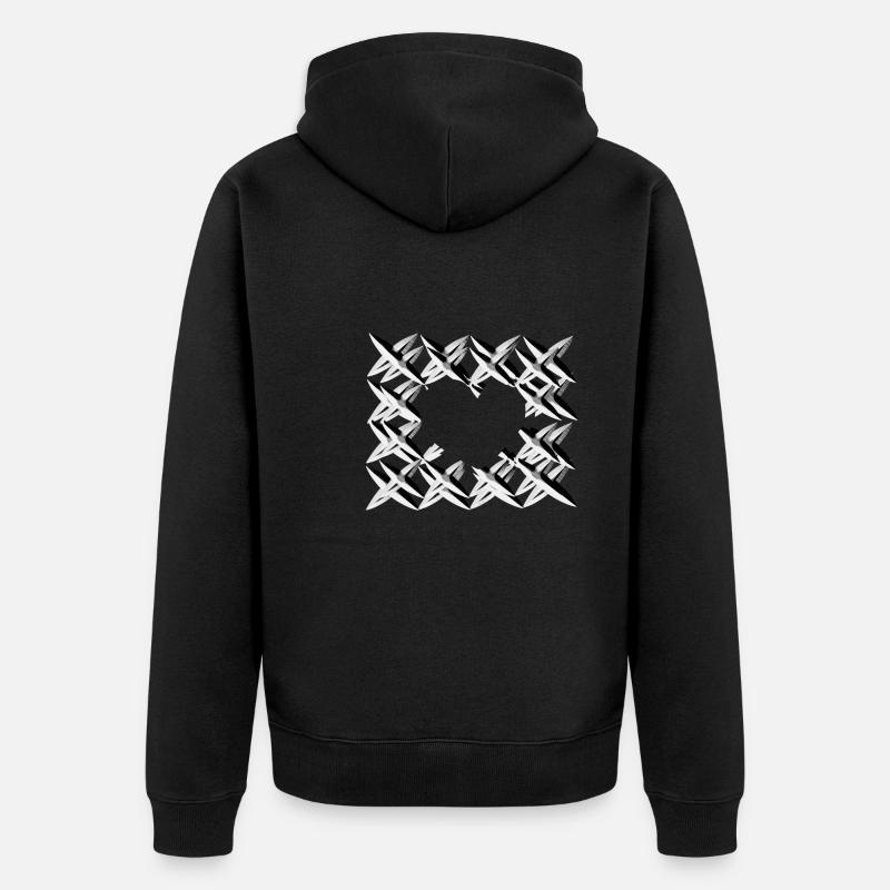 motif croix net gris - Veste à capuche bio Premium Unisexe - noir