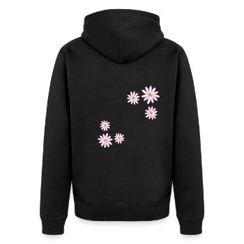 Pink flowers flowers plants flower - Unisex Premium Organic Zip Hoodie - black - Back - Nico (187cm)