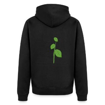 Feuilles Symbole de la nature végétale - Veste à capuche bio Premium Unisexe - noir - Dos - Nico (187cm)