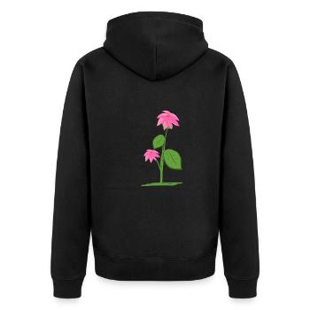 Planter des fleurs végétales - Veste à capuche bio Premium Unisexe - noir - Dos - Nico (187cm)