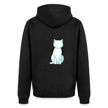 Symbole de chat Animal - Veste à capuche bio Premium Unisexe - noir - Dos - Nico (187cm)