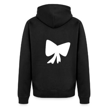 Loop pattern icon - Unisex Premium Organic Zip Hoodie - black - Back - Nico (187cm)