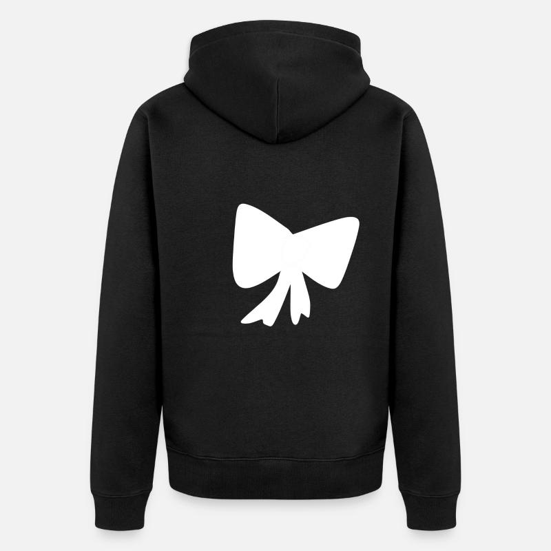 Loop pattern icon - Unisex Premium Organic Zip Hoodie - black