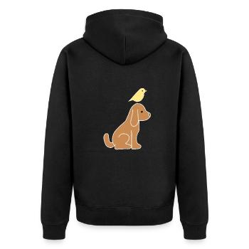 Dog, Animal, Bird, Chick, Animals - Unisex Premium Organic Zip Hoodie - black - Back - Nico (187cm)