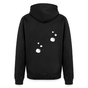Soap bubbles circles shape water pattern - Unisex Premium Organic Zip Hoodie - black - Back - Nico (187cm)