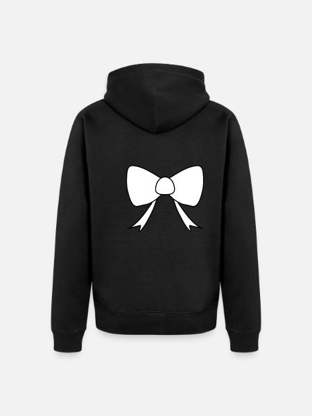 Loop icon shape - Unisex Premium Organic Zip Hoodie - black