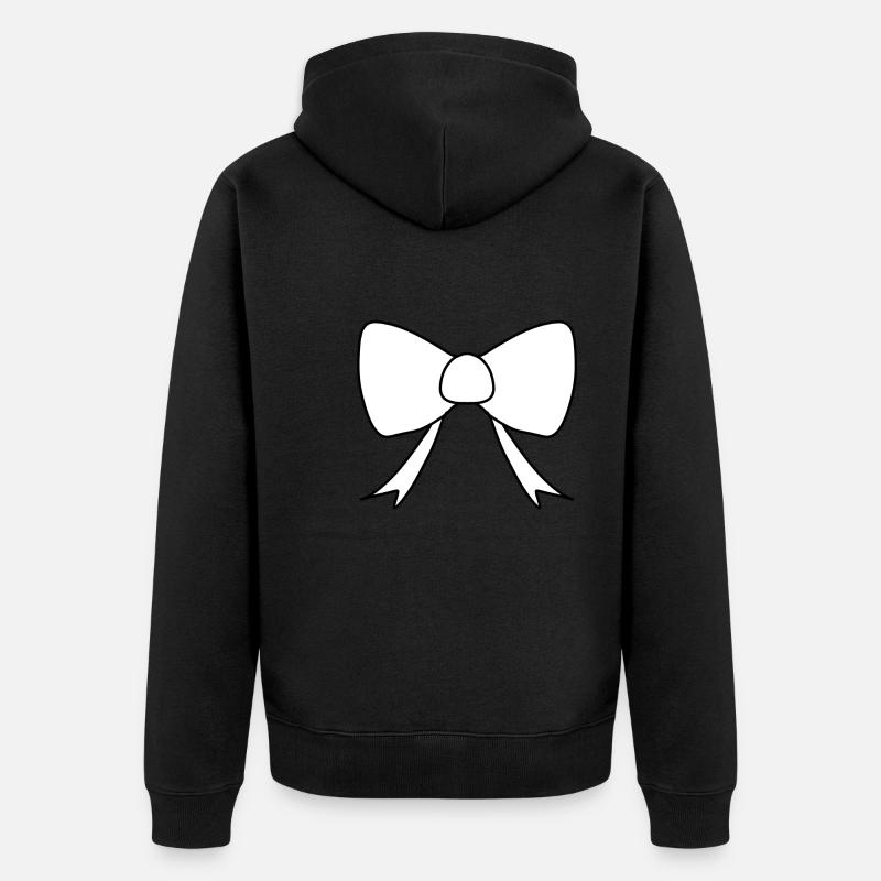 schleife symbol form - Unisex Premium Bio Zip Hoodie - Schwarz