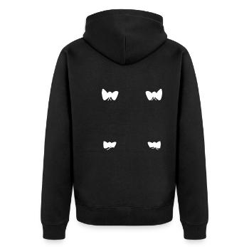 Boucles, motif, formes, symbole - Veste à capuche bio Premium Unisexe - noir - Dos - Nico (187cm)