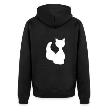 Chat Animal Icône Animal Animal Pet - Veste à capuche bio Premium Unisexe - noir - Dos - Nico (187cm)
