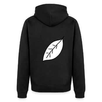 forme d’icône de feuille feuilles nature - Veste à capuche bio Premium Unisexe - noir - Dos - Nico (187cm)