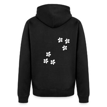 Fleurs Fleur Plante Forme Nature - Veste à capuche bio Premium Unisexe - noir - Dos - Nico (187cm)
