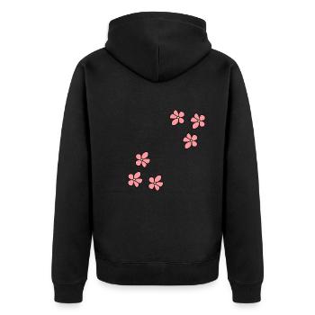 Fleurs Fleur Rose Plante Symbole Nature - Veste à capuche bio Premium Unisexe - noir - Dos - Nico (187cm)