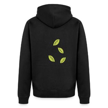icône à quatre feuilles verte - Veste à capuche bio Premium Unisexe - noir - Dos - Nico (187cm)