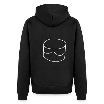 Gâteau Icône Gâteau alimentaire - Veste à capuche bio Premium Unisexe - noir - Dos - Nico (187cm)