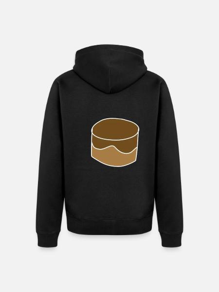 gâteau symbole chocolat gâteau alimentaire - Veste à capuche bio Premium Unisexe - noir