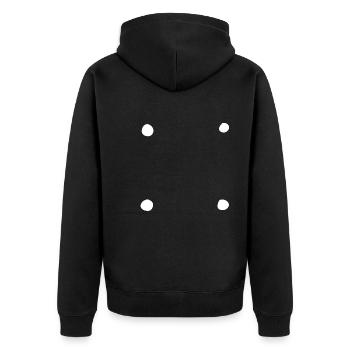 vier kreise kreis symbol formen - Unisex Premium Bio Zip Hoodie - Schwarz - Hinten - Nico (187cm)