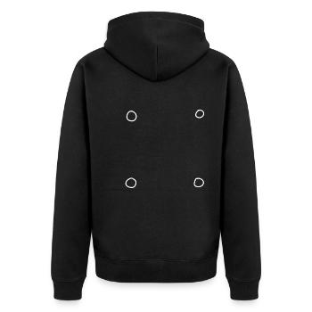 vier kreise kreis symbol form - Unisex Premium Bio Zip Hoodie - Schwarz - Hinten - Nico (187cm)