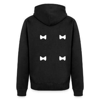 Icône de boucle à quatre boucles - Veste à capuche bio Premium Unisexe - noir - Dos - Nico (187cm)