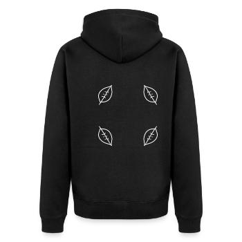 Feuille Feuilles Cadre Forme Nature - Veste à capuche bio Premium Unisexe - noir - Dos - Nico (187cm)