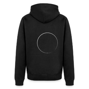 Icône en forme de cercle - Veste à capuche bio Premium Unisexe - noir - Dos - Nico (187cm)