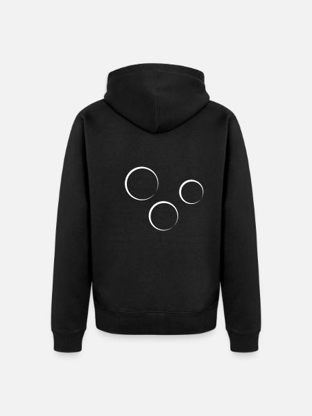 Three Circles Circle Shape Icon - Unisex Premium Organic Zip Hoodie - black