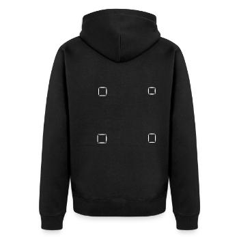 viereck quadrat form symbol - Unisex Premium Bio Zip Hoodie - Schwarz - Hinten - Nico (187cm)