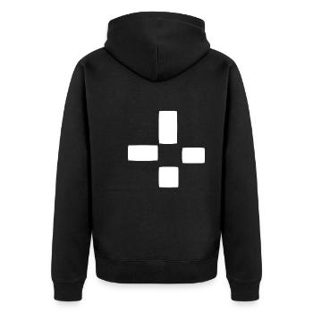 Square Pattern Four Shapes Shape - Unisex Premium Organic Zip Hoodie - black - Back - Nico (187cm)