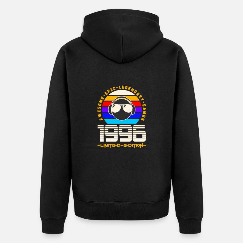 1996 - Veste à capuche bio Premium Unisexe - noir