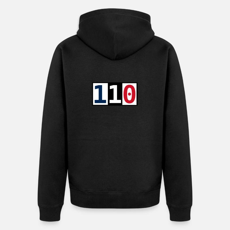 110 - Veste à capuche bio Premium Unisexe - noir